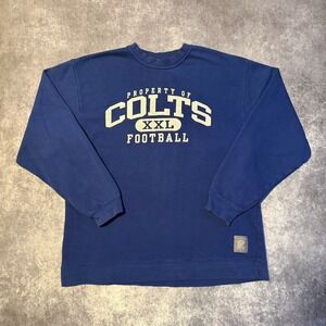 Vintage Reebok NFL Classic Indianapolis Colts Crewneck Sweatshirt XXL Blue